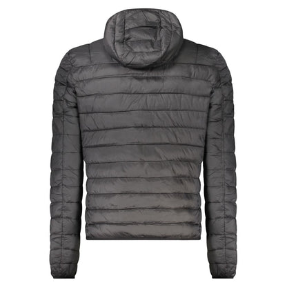 Cavalli Class Black Hooded Long-Sleeved Jacket