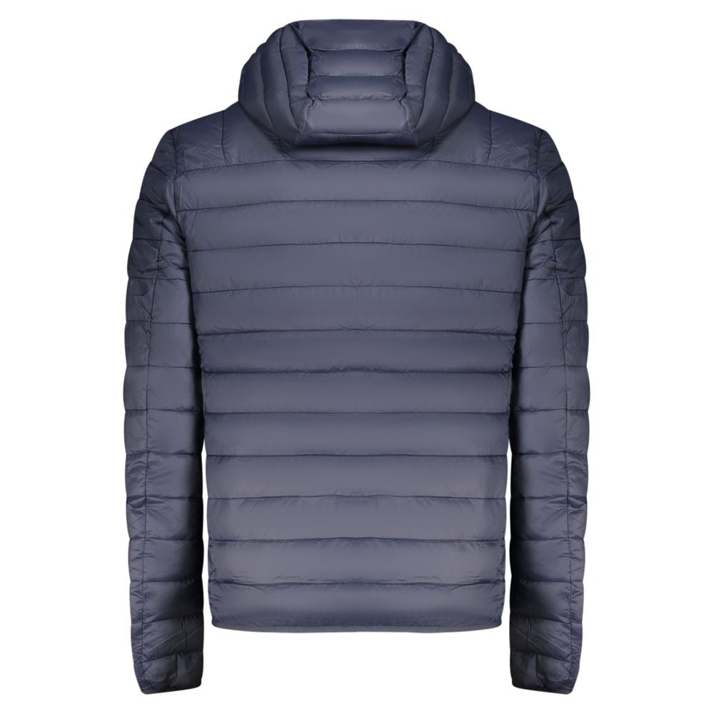 Cavalli Class Lightweight Navy Blue Puffer Hooded Jacket