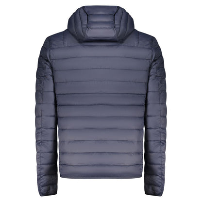 Cavalli Class Lightweight Navy Blue Puffer Hooded Jacket
