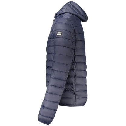 Cavalli Class Lightweight Navy Blue Puffer Hooded Jacket