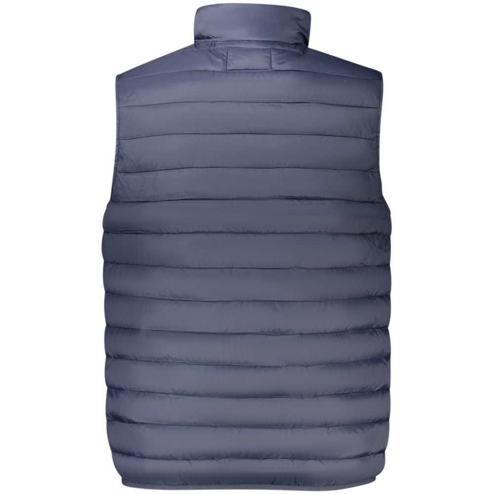 Cavalli Class Blue Sleeveless Polyester Gilet Padded Jacket for Men