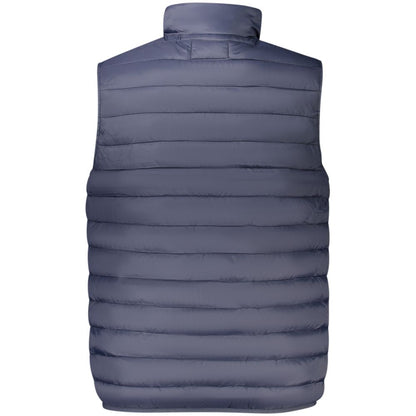 Cavalli Class Blue Sleeveless Polyester Gilet Padded Jacket for Men