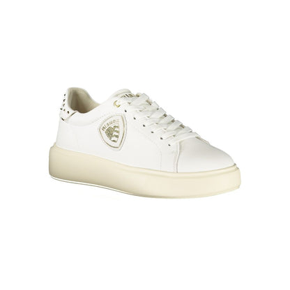 Blauer White Leather Women Sneaker