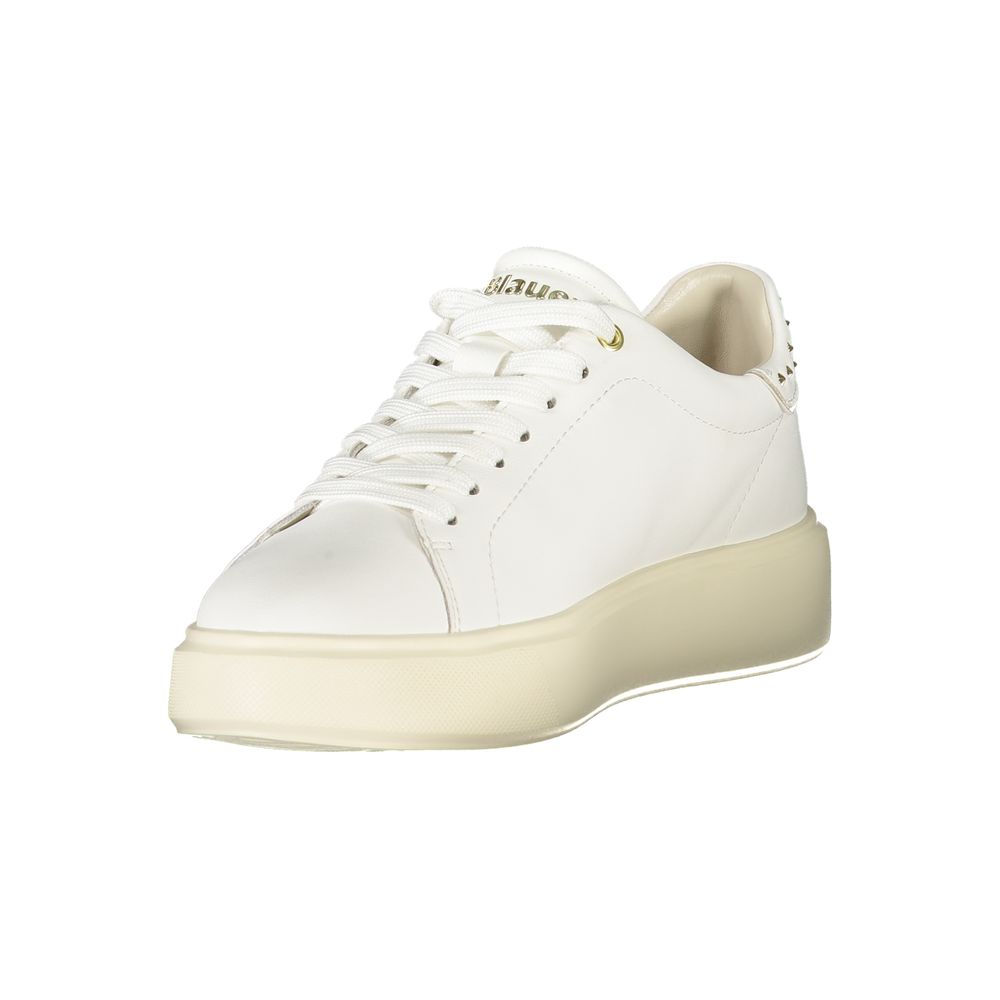 Blauer White Leather Women Sneaker