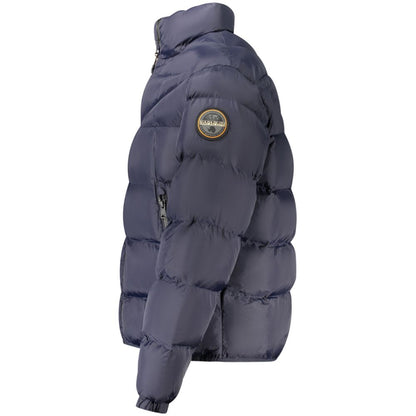 Napapijri Blue A-Molveno Stand Puffer Jacket for Men
