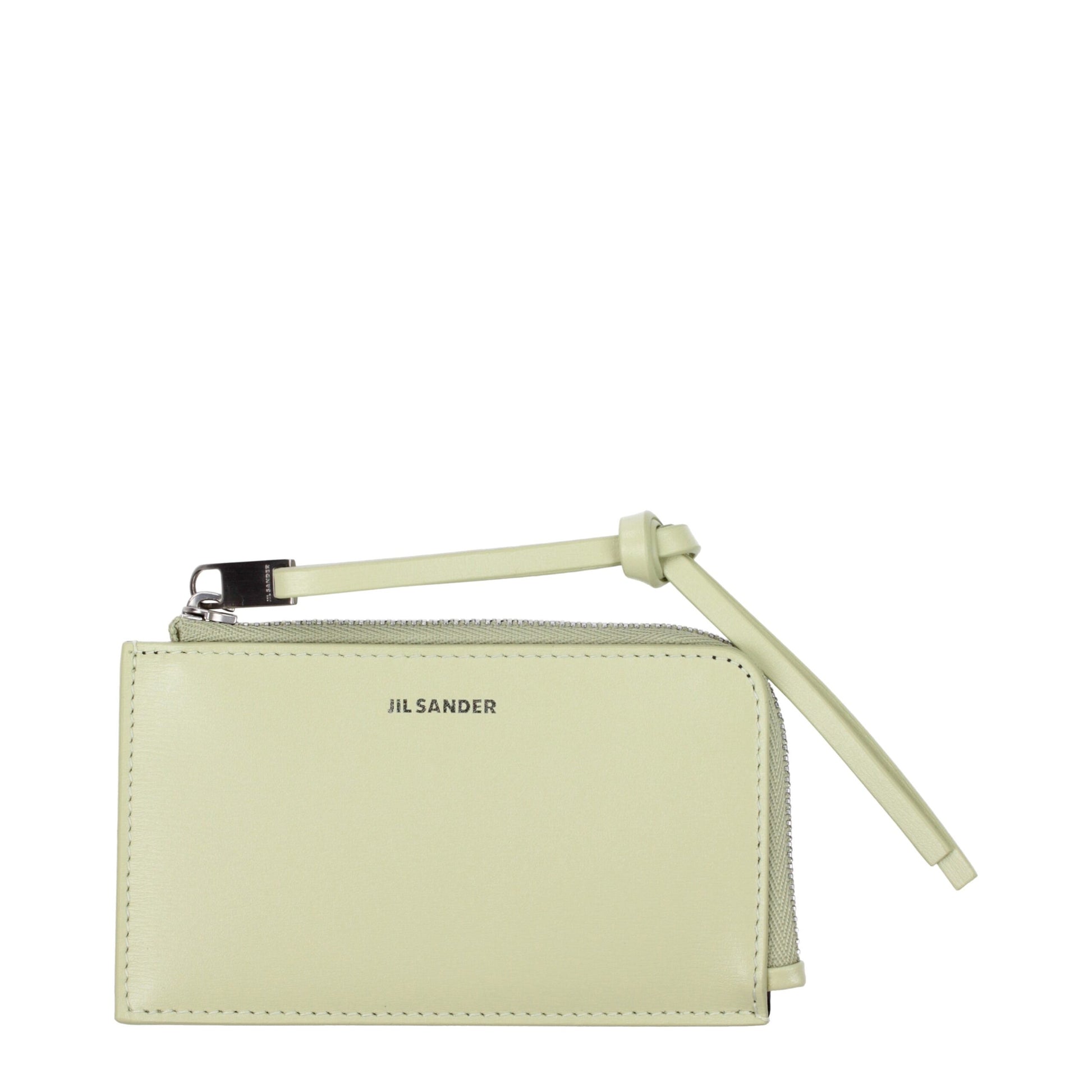 Jil Sander Green Leather Coin Purse