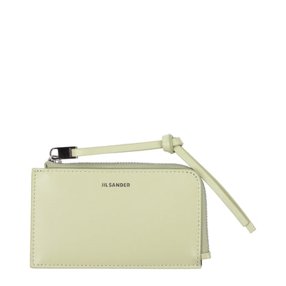 Jil Sander Green Leather Coin Purse