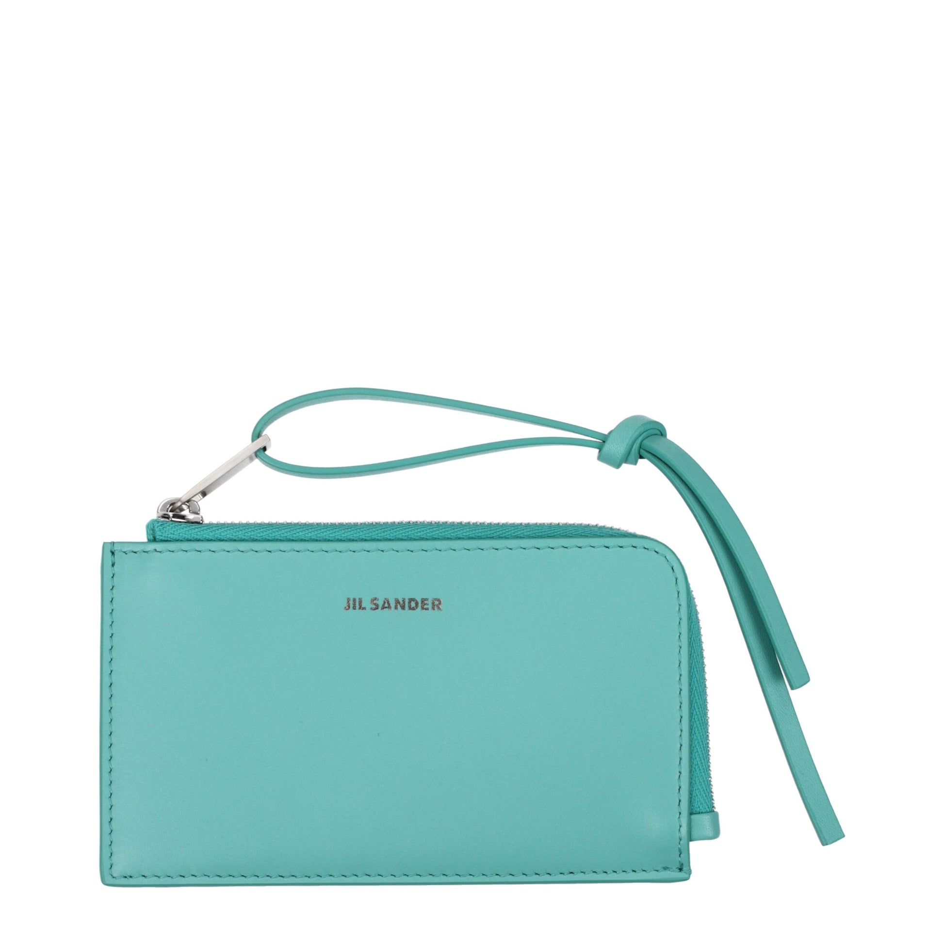 Jil Sander Green Leather Coin Purse
