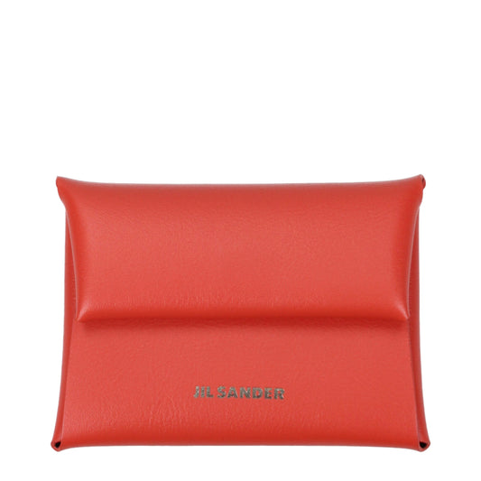 Jil Sander Orange Leather Coin Purse