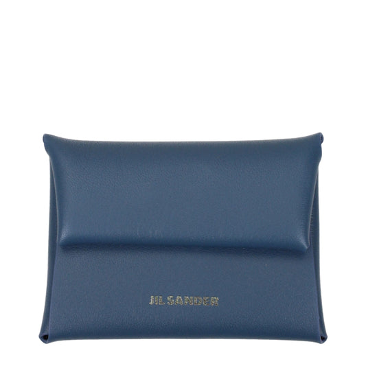 Jil Sander Blue Leather Wallet – Chic Coin Purse for Everyday Essentials