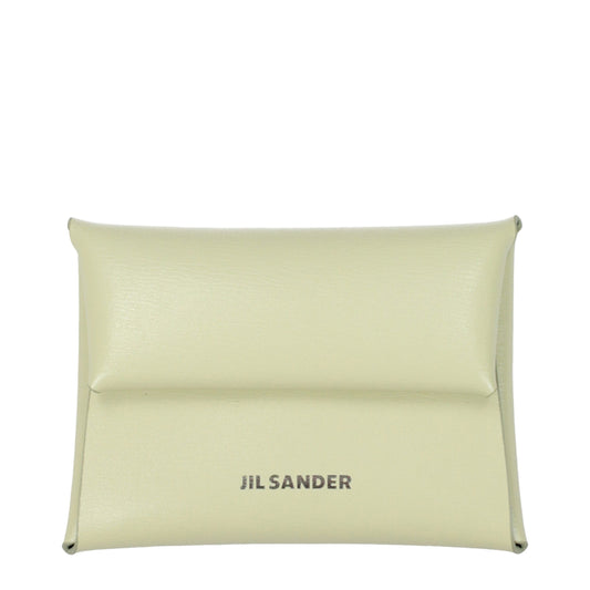 Jil Sander Green Leather Coin Purse