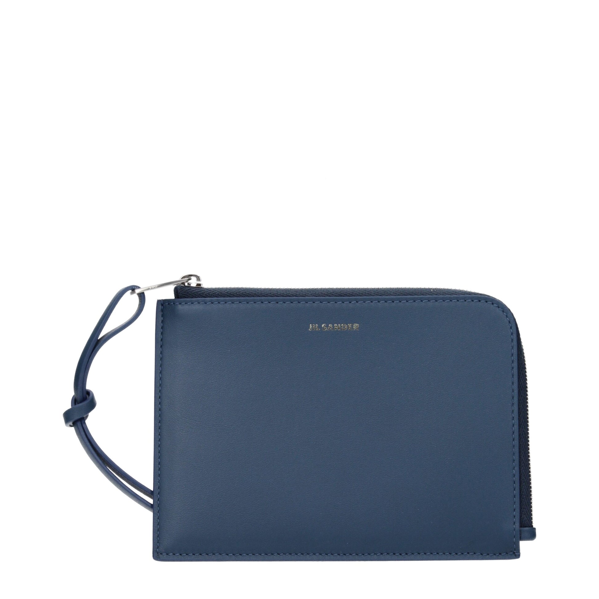 Jil Sander Blue Leather Coin Purse