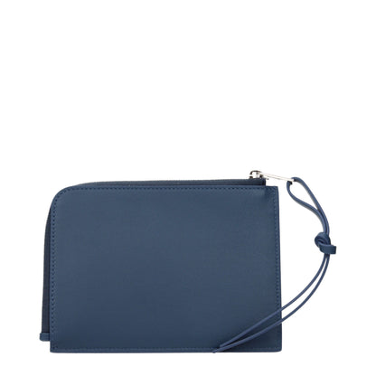 Jil Sander Blue Leather Coin Purse