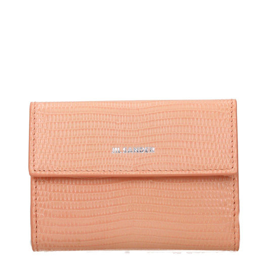 Jil Sander Pink Leather Wallet - Contemporary Elegance in Design