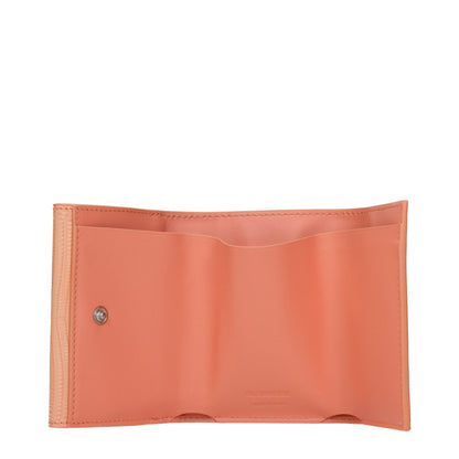Jil Sander Pink Leather Wallet - Contemporary Elegance in Design
