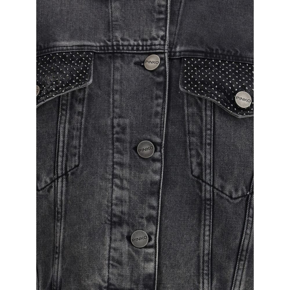 PINKO The Trucker Jacket with Mini Studs