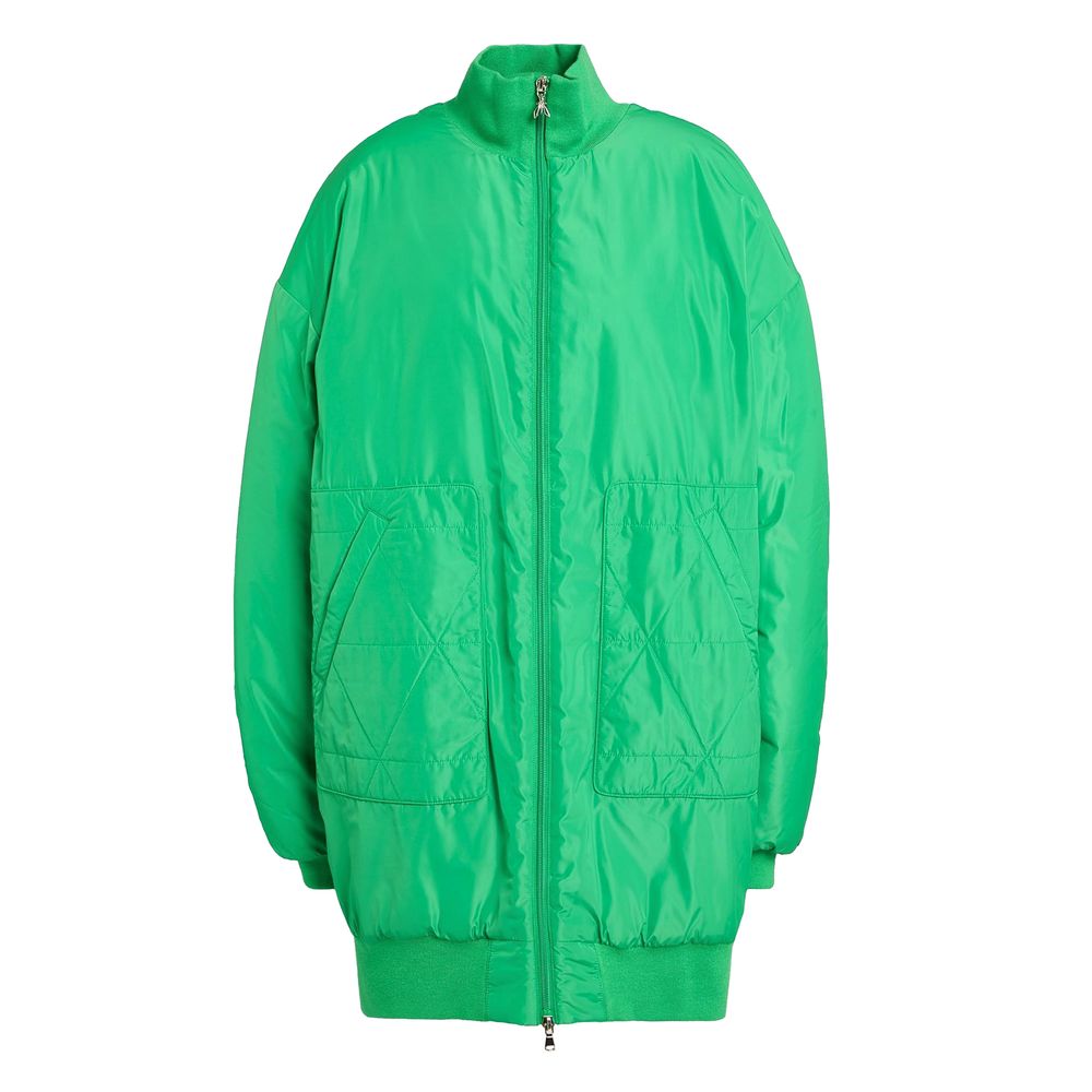 Patrizia Pepe Long Green Bomber Jacket
