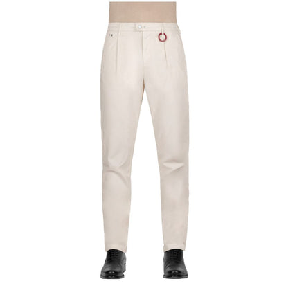 Tramarossa White Cotton Chino Trousers
