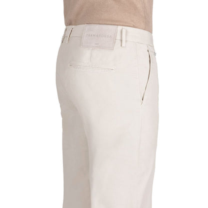 Tramarossa White Cotton Chino Trousers