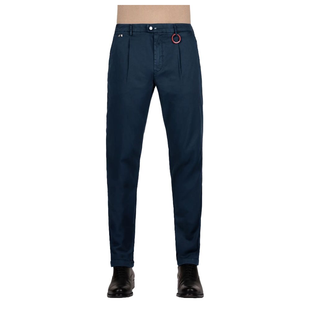 Tramarossa Blue Cotton Chino Trousers