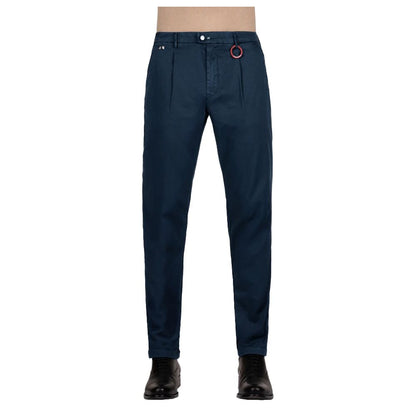Tramarossa Blue Cotton Chino Trousers