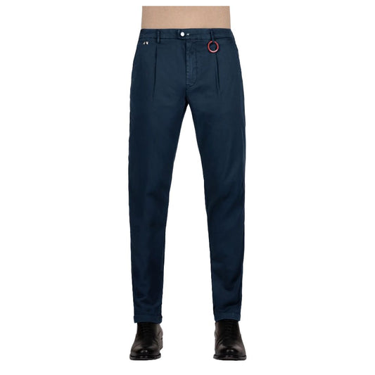 Tramarossa Blue Cotton Chino Trousers