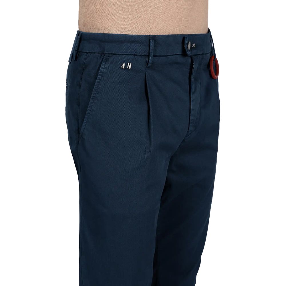 Tramarossa Blue Cotton Chino Trousers