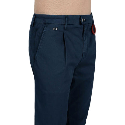 Tramarossa Blue Cotton Chino Trousers