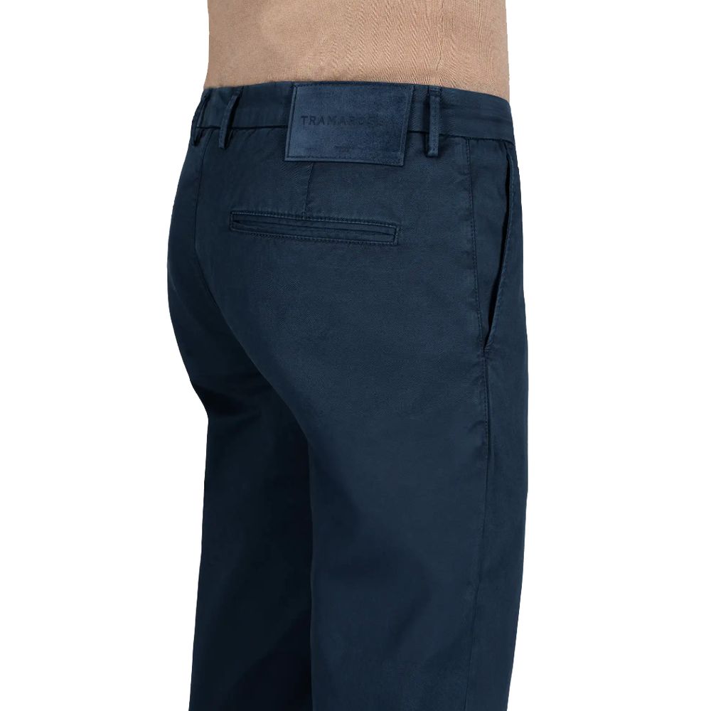 Tramarossa Blue Cotton Chino Trousers
