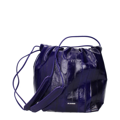 Jil Sander Purple Leather Shoulder Bag