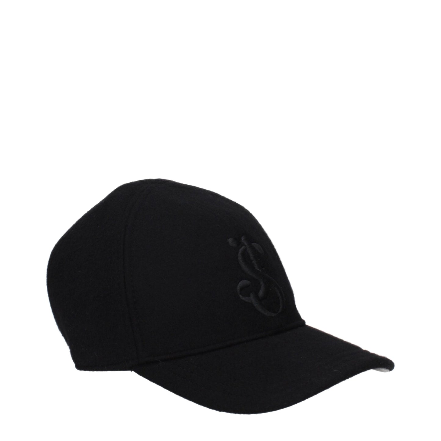 Jil Sander Black Cashmere Baseball Cap