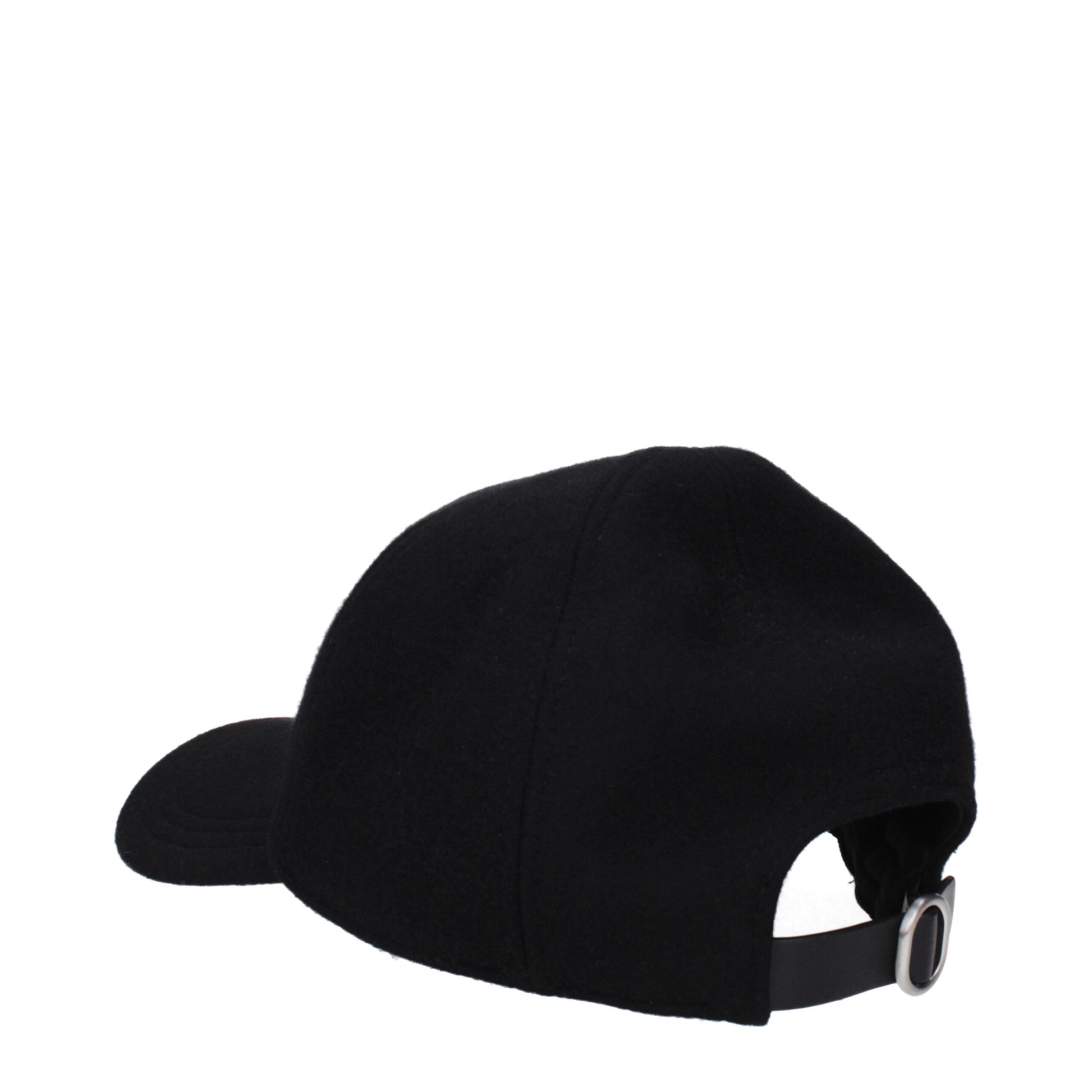 Jil Sander Black Cashmere Baseball Cap