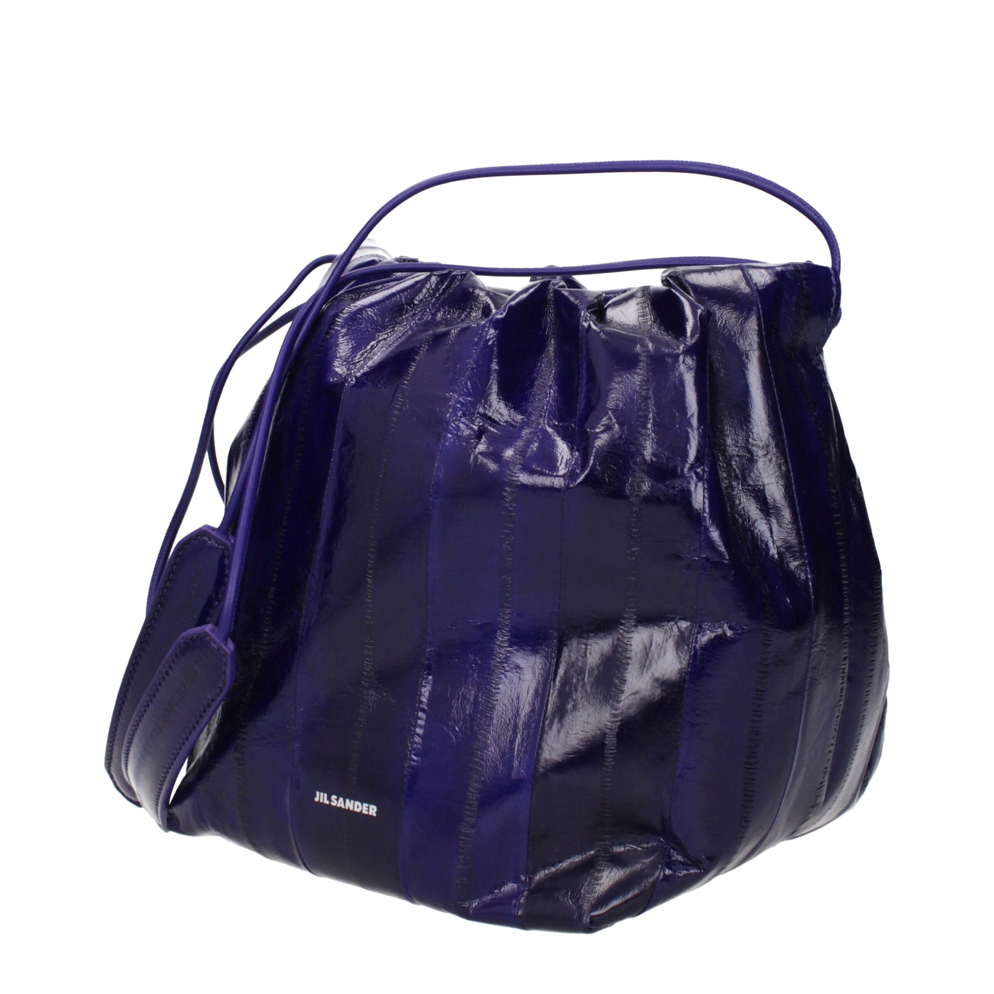Jil Sander Purple Leather Shoulder Bag