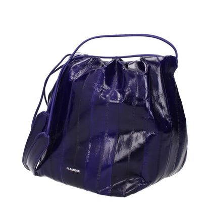 Jil Sander Purple Leather Shoulder Bag