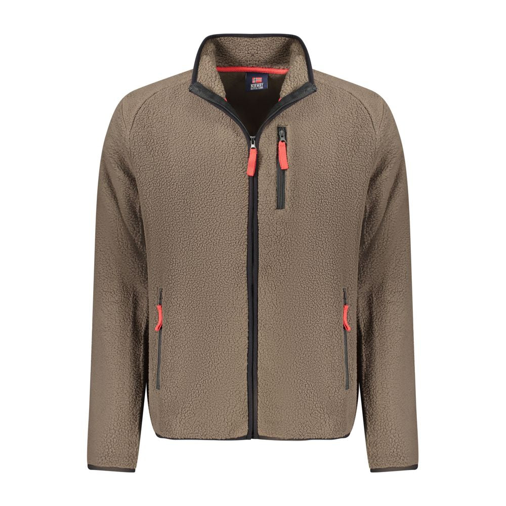 Norway 1963 Brown Polyester Long-Sleeved Sweater