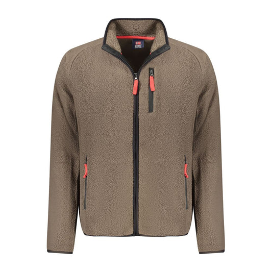 Norway 1963 Brown Polyester Long-Sleeved Sweater