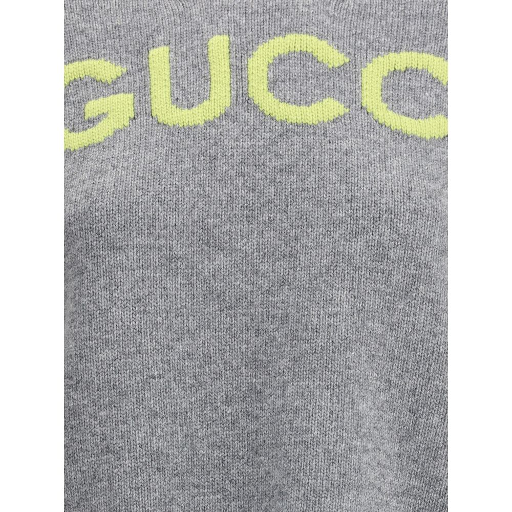 Gucci Wool Sweater with Embroidered Monogram