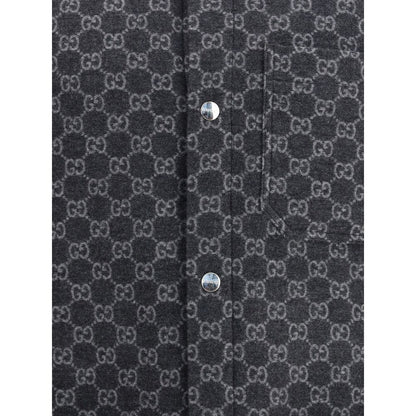 Gucci Wool Jacket with All-Over GG Monogram