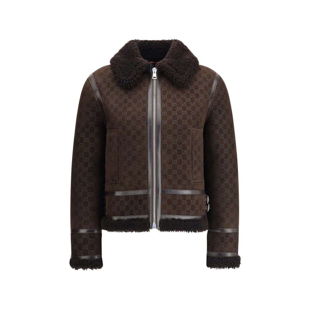 Gucci Brown Leather Jacket - A Timeless Fusion of Elegance and Modernity