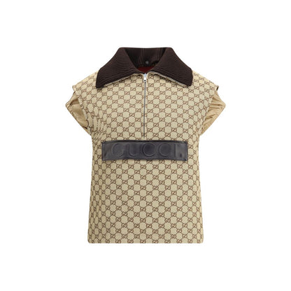 Gucci Bomber Gilet with Signature Leather Logo