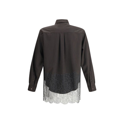 Fendi Pinstripe Wool and Lace Shirt: A Fusion of Elegance and Modernity
