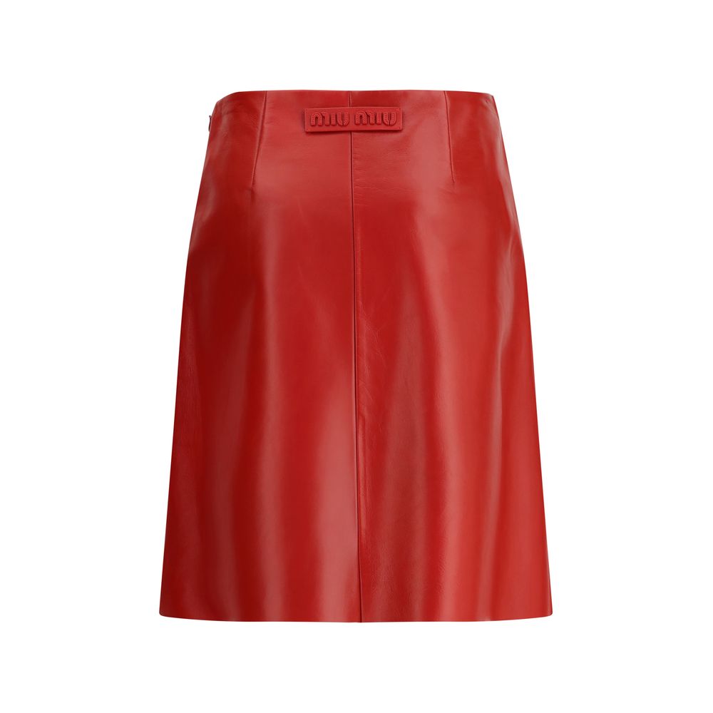 Miu Miu Nappa Leather Skirt