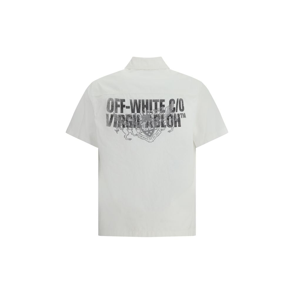 Off-White Graphic Print Bowling Shirt