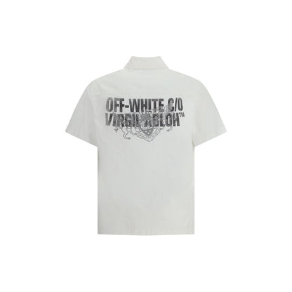 Off-White Graphic Print Bowling Shirt