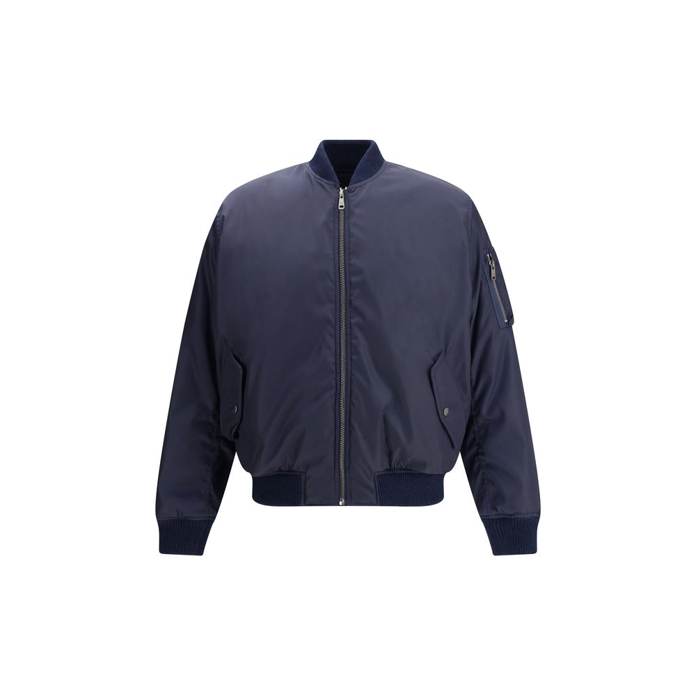 Prada Bomber Jacket with Rib-Knit Collar