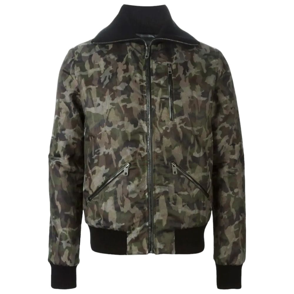Dolce & Gabbana Camouflage Print Cotton Jacket
