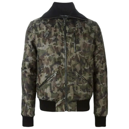 Dolce & Gabbana Camouflage Print Cotton Jacket
