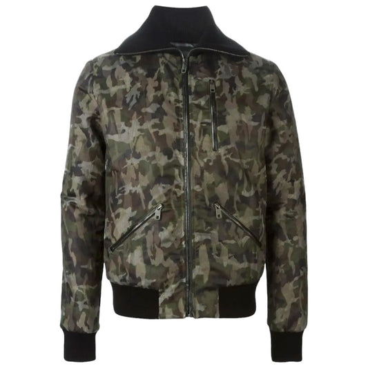 Dolce & Gabbana Camouflage Print Cotton Jacket