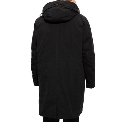 Dolce & Gabbana Black Cotton Parka with Detachable Down Jacket