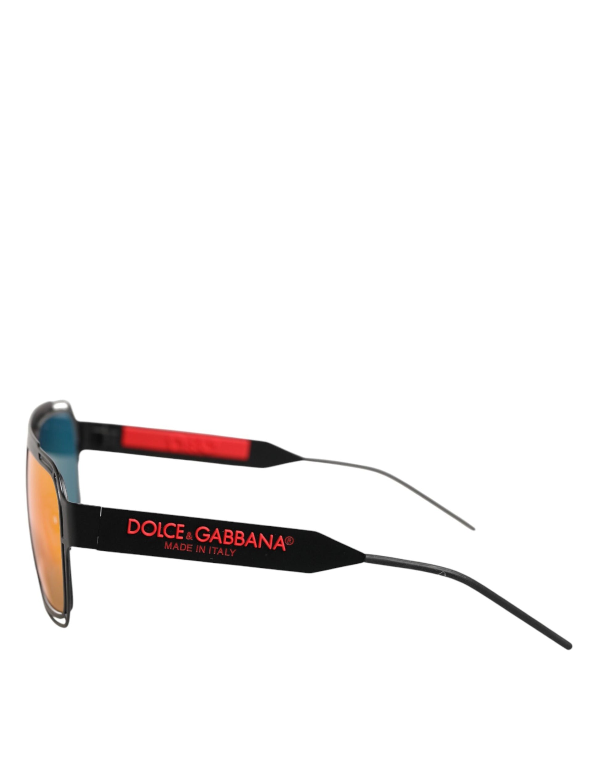 Dolce & Gabbana Black Metal Pilot Frame Shades